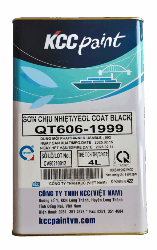 Sơn chịu nhiệt 600 độ màu đen QT606-1999