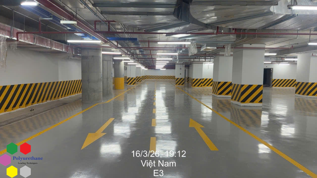 Thi công sơn Epoxy sàn hầm