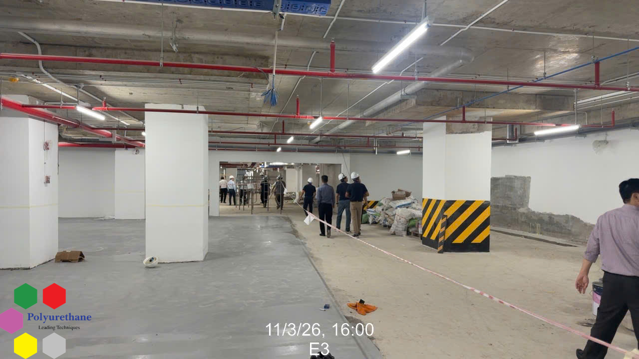 Thi công sơn Epoxy sàn hầm