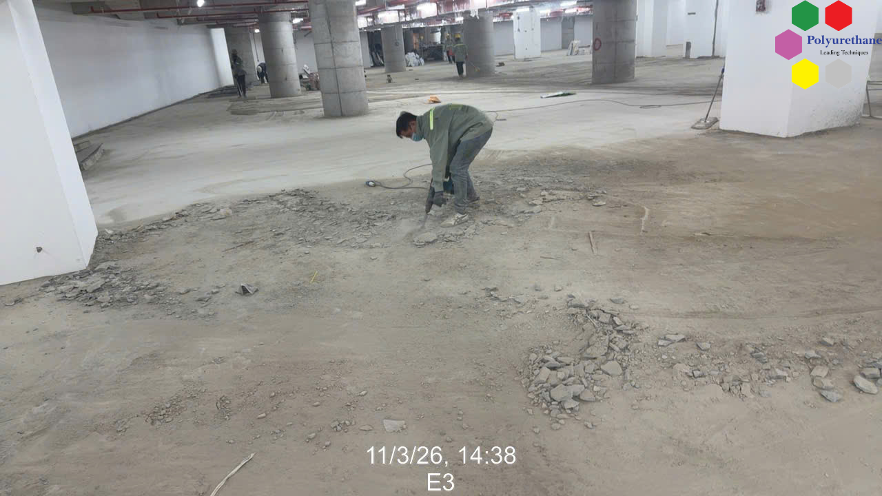 Thi công sơn Epoxy sàn hầm