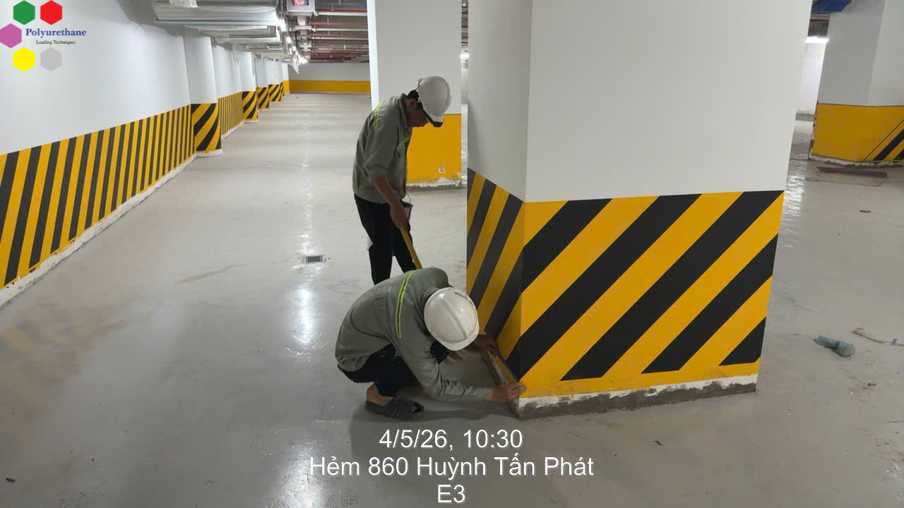 Thi công sơn Epoxy sàn hầm